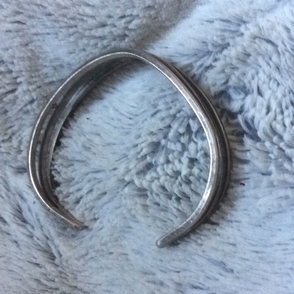 VTG Silver Cuff Bracelet 1970s - Picture 2 of 4